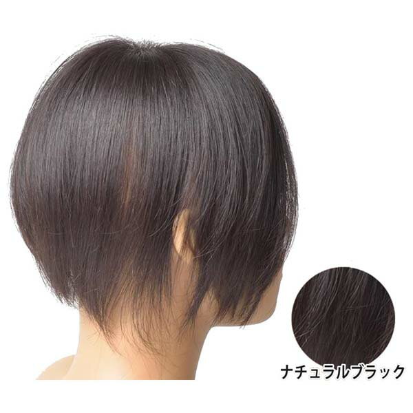 薄毛隠し 部分ウィッグ 頭頂部 人毛 ヘアピース 毛長さ16cm ナチュラルブラック TP30※代引き不可※後払い不可【送料無料】【smtb-TD】【saitama】