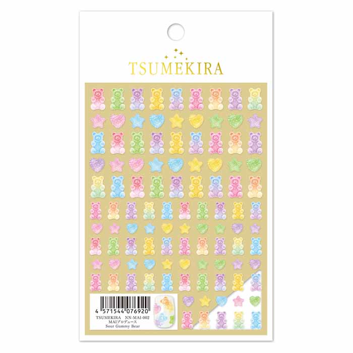 TSUMEKIRA(ツメキラ) ネイルシール MAIプロデュース Sour Gummy Bear(サワー グミ ベア) NN-MAI-002