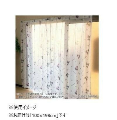 樂天商城 - サンリオ クロミ マイメロディ 真夜中のメロクロ レースカーテン2枚セット 100×198cm SB-618-S