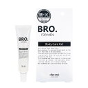 ほかのBRO．FOR MENシリーズはこちらから！個装サイズ／重量：約87×31×172mm／約58g■商品名BRO. Body Care Gel■内容量35g■使用方法　適量を指先にとり、お肌の気になる部分に塗り込んでください。 ■使用上・保管上の注意　お肌に異常が生じていないかよく注意して使用してください。ご使用中やご使用後または直射日光が当たって、赤み、はれ、かゆみ、刺激、色抜け(白斑等)や黒ずみ等の異常があらわれたときは、ご使用を中止し皮フ科専門医等へのご相談をおすすめします。傷やはれもの、湿疹等の異常のある部位には使用しないでください。目に入ったときは、直ちに洗い流してください。使用後はしっかりキャップをしめてください。初めて使用する際は目立たない場所でパッチテストをしてください。乳幼児の手の届かないところに保管してください。極端に高温または低温の場所、直射日光のあたる場所には保管しないでください。■成分プラセンタエキス（1）、グリチルリチン酸ジカリウム、エタノール、フィトスフィンゴシン、ラクトフェリン液、アーティチョークエキス、2-メタクリロイルオキシエチルホスホリルコリン・メタクリル酸ブチル共重合体液、加水分解ヒアルロン酸、コンドロイチン硫酸ナトリウム、N-アセチルグルコサミン、加水分解シルク液、納豆エキス、ヨクイニンエキス、マロニエエキス、カルボキシビニルポリマー、水酸化カリウム、キサンタンガム、ポリオキシエチレンポリオキシプロピレンデシルテトラデシルエーテル、香料、パラオキシ安息香酸エチル、パラオキシ安息香酸メチル、塩化ナトリウム、2-オクチルドデカノール、1,3-ブチレングリコール、無水エタノール、香料■区分医薬部外品■製造国日本