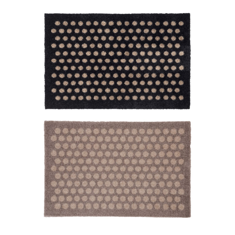 Tica Copenhagen フロアマット 40×60cm DOT ブラック ベージュ 水玉模様 ドット柄 はさみでカット キッ..