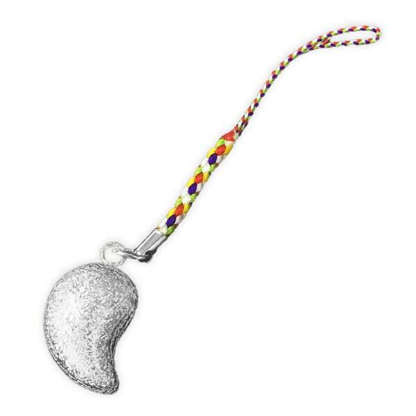 水琴鈴ストラップ 銀 勾玉 まが玉 風水 縁起がいい