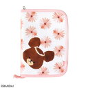 【即出荷 送料無料】くまのがっこう ホスピタルポーチ Flower Works ホワイト/ピンク ST-CNKU0003 母子手帳ケース 肩掛けOK 通院ケース...
