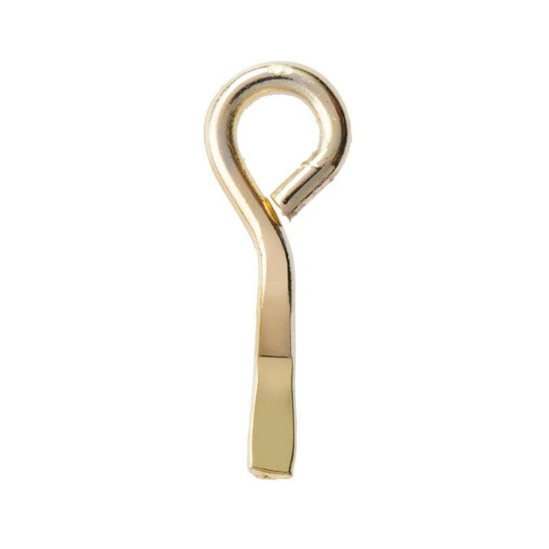 PADICO パジコ クランクヒートン ゴールド 403055 10本入り 平たい アクセサリー作り ペンダントヘッド キーホルダー バッグチャーム作りに欠かせない 接着 金具 パーツ【メール便】