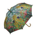 【楽天スーパーSALE_10%OFF】ユーパワー 名画 木製ジャンプ傘 クリムト「フラワーガーデン」 AU-02215