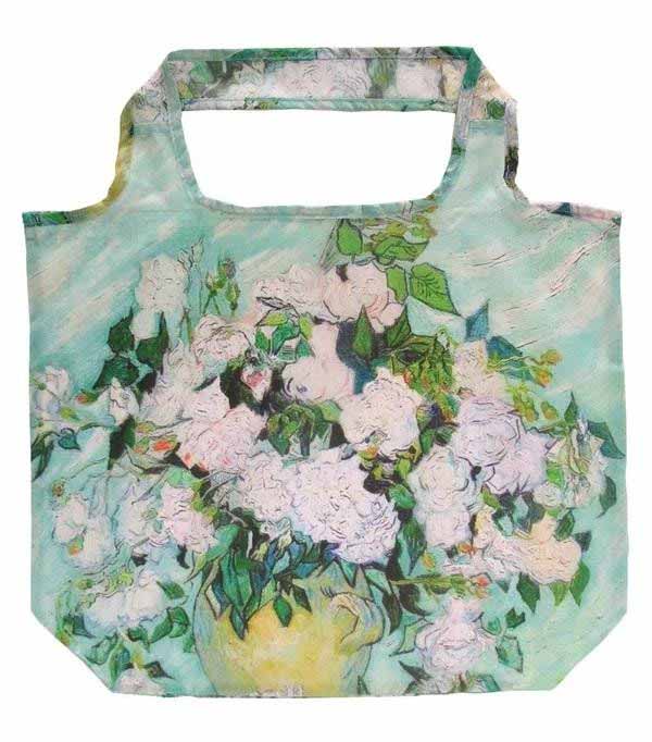 名画エコバッグ ゴッホ「ホワイトローズ」 AE-00824【メール便 送料無料】