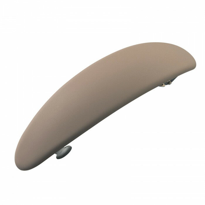 樂天商城 - 【楽天スーパーSALE_10%OFF】すべり止め付きのバレッタ オーバル型(ベージュ) 【メール便 送料無料】
