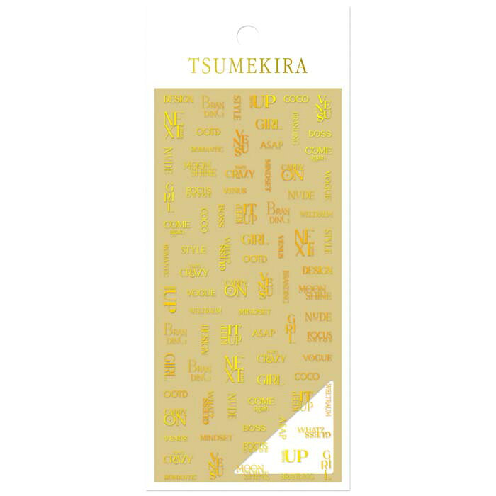 TSUMEKIRA(ツメキラ) ネイルシール MAYAプロデュース minimoji ゴールド(ジェル専用) SG-NYM-017 送料無料（普通郵便）