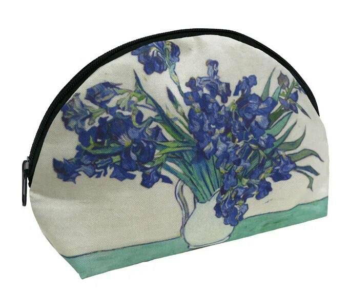 コスメポーチ 化粧ポーチ 大きめポーチ 名画マルチポーチ ゴッホ「アイリスの花瓶」 AU-00820 【メール便 送料無料】