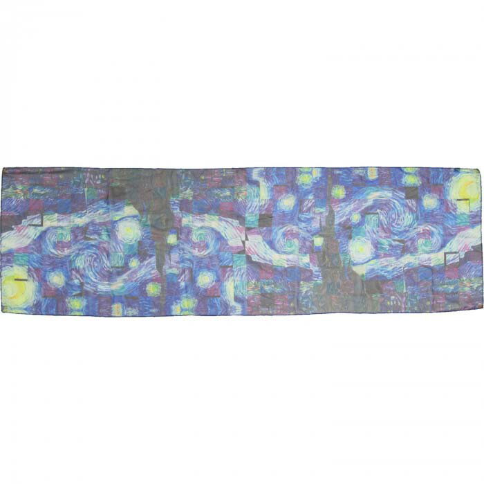 Rakuten - 名画モザイクアートシリーズ ストール ゴッホ「星月夜」 AM-01703 45×165cm ファッション小物 総柄 【メール便 送料無料】