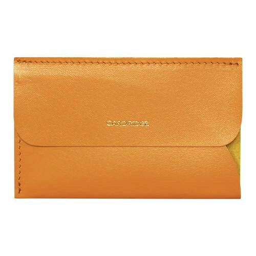 国産レザー デュン カードリッジ dunn 超薄型名刺入れ オレンジ CD308 【メール便 送料無料】