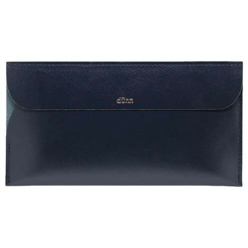 M - 国産レザー デュン dunn world wallet 世界中の紙幣が入るお札入れ 長財布 ブルーブラック DWW01 【メール便 送料無料】