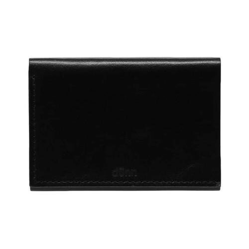 B, C, D, G, J, L, S, T, Z - 国産レザー デュン dunn 3wings wallet 手のひらサイズの三つ折財布 ブラック DTW08 【メール便 送料無料】