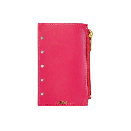 国産レザー デュン dunn M5 zipper pouch 手帳用ジッパー付きポーチ マゼンタ DMZ03 【メール便 送料無料】