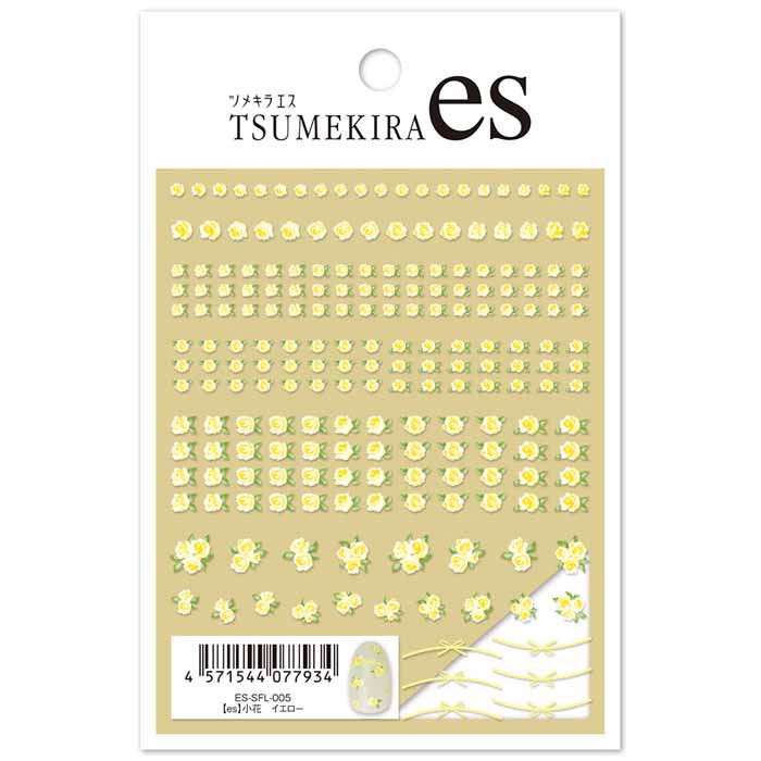 美甲用品 - 【楽天スーパーSALE_10%OFF】TSUMEKIRA(ツメキラ) ネイルシール es effrontee 小花 イエロー ES-SFL-005 送料無料（普通郵便）