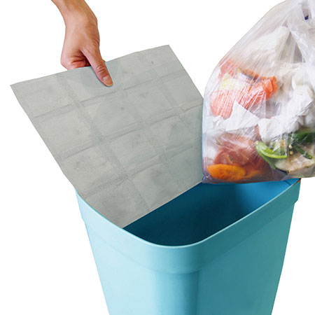 ゴミ箱用消臭シート 液ダレ臭い対策 底からとるシート 110番 グレー シリカゲル 活性炭 シート 28×22.5cm カットOK【メール便 送料無料】