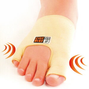 　しめると指が開く原理を応用！ 外反母趾 内反小指 うす型サポーター 1,260円（ 本体：1,200円 税:60円 ） ■対応サイズ フリーサイズ（23-25.5cm） ■重量 約8g ■パッケージサイズ 約W10×L1.5×H20.5cm（ヘッダー2..5cm含） ■材質 ナイロン、ポリウレタン＜シルクプロテイン加工＞ ■特記事項 手洗い30度、エンソサラシ不可、陰干し ■原産国 日本