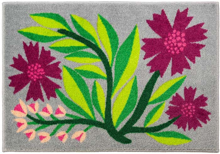 POINTED PETALS 45×65cm 花柄 モダン クリーンテックス 玄関マット マット 室内用 屋内 足ふきマット ..