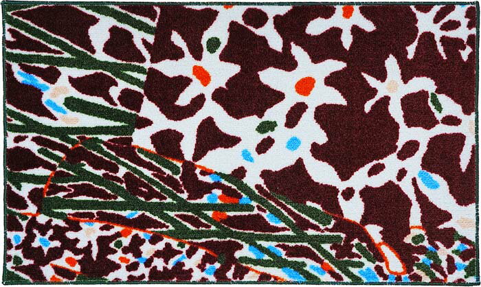 樂天商城 - 着飾るサルたち04 45×75cm iracchi カラフル ビビッド 抽象画風 クリーンテックス 玄関マット マット 室内用 屋内 足ふきマット 洗える 吸水 すべり止め 日本製
