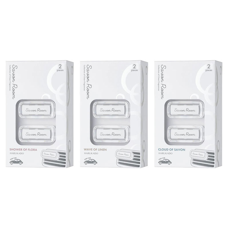 【SG】車用芳香・消臭剤 サボンルーム クリップ2個セット 日本製 石けんの香り 6セット/1セット