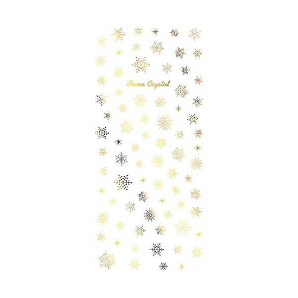 TSUMEKIRA(ツメキラ) ネイルシール Snow Crystal ゴールド SG-YUK-102 薄い しなやか 高品質 送料無料（普通郵便）