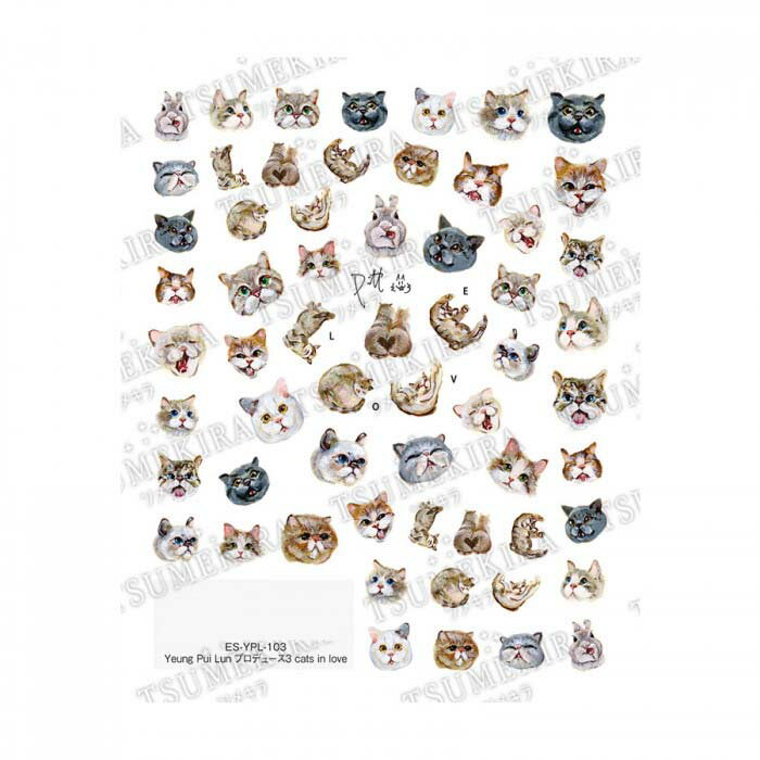 【楽天スーパーSALE_10%OFF】TSUMEKIRA(ツメキラ) ネイルシール es Yeung Pui Lun プロデュース3 cats ..