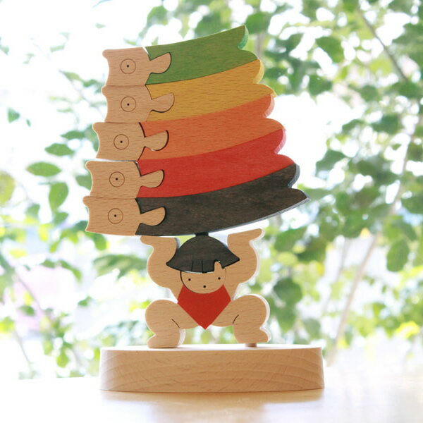 小黒三郎 五月人形 【 鯉のぼりを揚げる金太 (小) 】 国産 コンパクト おしゃれ 木製 組み木 5月人形 こどもの日 男の子 初節句 端午の節句 卓上 木のおもちゃ 誕生日 ギフト プレゼント 出産祝い U-PLAN 遊プラン KK229