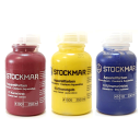 STOCKMAR シュトックマー ドイツ製 透明 水彩 絵の具 三原色セット 250ml×3本 2歳 （洋紅色 レモンイエロー ウルトラマリンブルー) 基本カラー 絵具 3色 知育玩具 児童館