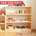 ブロック社 保育園 幼稚園 施設向け 白木棚 (大) 可動式 木製ラック おもちゃ片付け 絵本棚 子供用棚 送料無料 代引不可 ラッピング不可 大容量 国産 安...