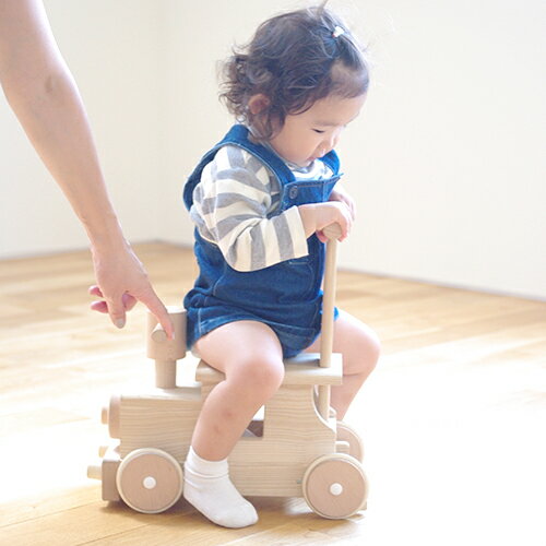 手押し車 赤ちゃん 森の汽車ポッポ （ 木製 日本製 国産 ギフト プレゼント 男の子 女の子 誕生日 クリスマス 子どもの日 ） 別売ネームプレート 取り付け可能 児童館のサムネイル