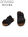 ボサボ BOSABO ハラコサンダル メンズ スリッポンタイプ ダブルモンクストラップ 427 CUIR POIL COURTSモデル ブラック 黒 ラバー&コルクソール フラット式 国内正規品 でらでら公式 ブランド(4)