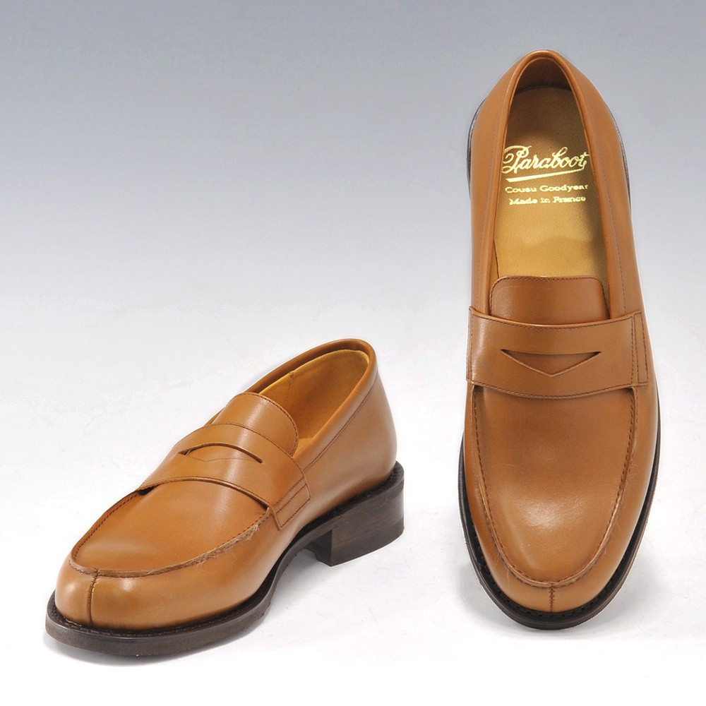 Paraboot Adonis パラブーツ アドニス メンズオイルドレザー コインローファー パラブーツ メンズ キャメルブラウン系 公式ブランド 茶革シューズ 国内正規品 半額sale でらでら フレンチモカシン