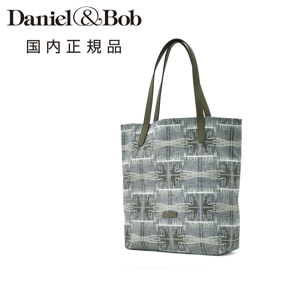 樂天商城 - ダニエル&ボブ　　Daniel&Bob 縦型トートバッグ 男女兼用 総柄トートバッグ ALEX TEX アレックス テックス リサイクルファイバー グレー エスニック調 レザーハンドル 国内正規品 でらでら公式 ブランド