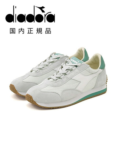 ディアドラ ヘリテージ　　DIADORA HERITAGE スニーカー メンズ ローカットシューズ エキップ EQUIPE CANVAS SW EVO キャンバス×スエード スカイブルー×グリーン ラバーソール 国内正規品 オクテット