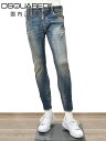 ディースクエアード DSQUARED2 スリムテーパードデニム メンズ コットンストレッチジーンズ SKATER JEAN スケータージーン ヴィンテージブルー 国内正規品 でらでら 公式ブランド