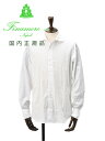 フィナモレ Finamore 長袖カジュアルシャツ メンズ SIMONE シモーネ コットン生地 ホワイト 白 ブランドロゴ入り貝釦 製品洗い カッタウェイ襟 国内正規品 でらでら 公式ブランド