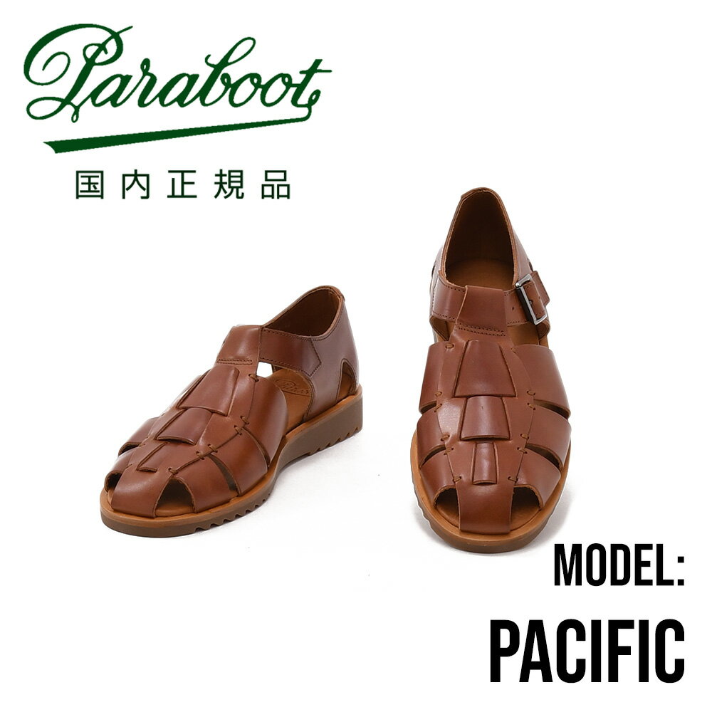 Casual Sandals - パラブーツ PARABOOT　 パシフィックPASIFIC ブラウン グルカサンダル ベジタブルタンニン グラディエーター 編み込みレザー メンズ
