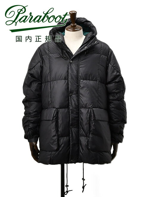 樂天商城 - 【8のつく日はポイント8倍】ピレネックス×パラブ—ツ　　PYRENEX×PARABOOT ダウンジャケット メンズ AUDOUBERT 2 PARABOOT フード一体型 限定コラボモデル 撥水ナイロン ブラック 黒 左袖ロゴパッチ 国内正規品 でらでら公式 ブランド
