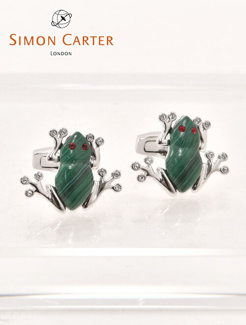 サイモン・カーター(カフス) Simon cater サイモンカーター 蛙 カエル 赤い眼で芸術的なアニマルモチーフ Darwin Frog Cufflinks カフリンクス　カフス