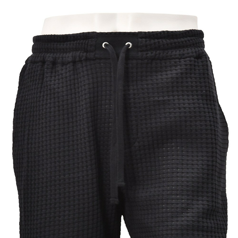 シーグリーン　　Seagreen イージーショーツ メンズ ハーフパンツ ビッグワッフル BIG WAFFLE ブラック 黒 コットンポリ ゴムウエスト&ドローコード調節 セキュリティーポケット付 オニワッフル 国内正規品 でらでら 公式ブランド