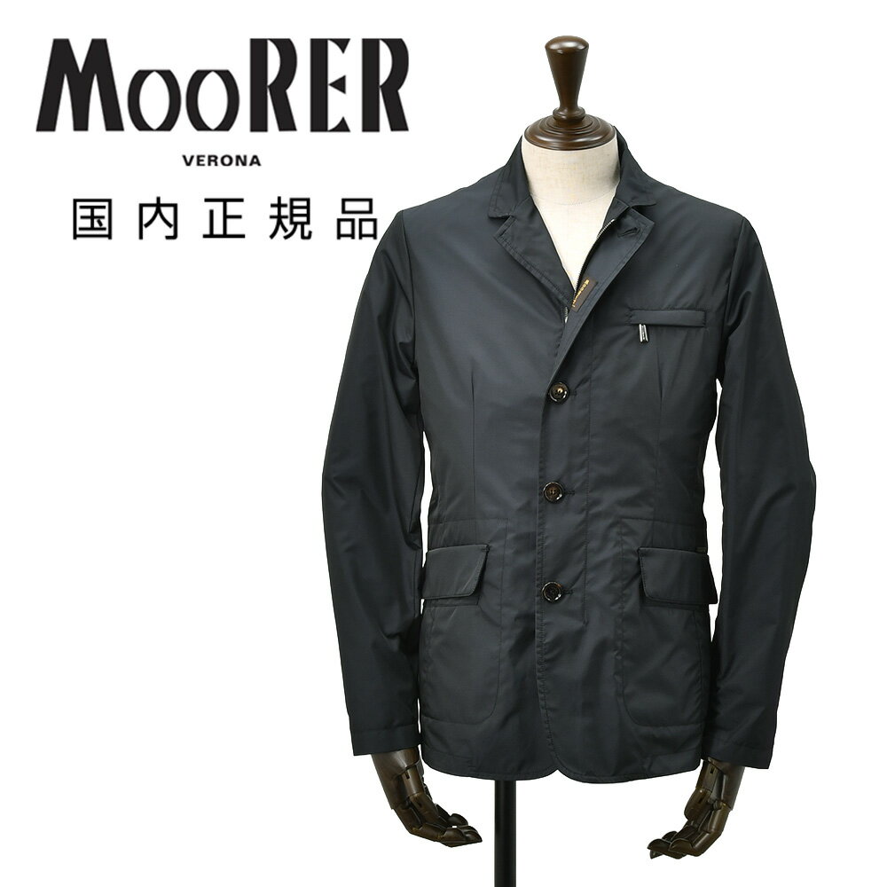 樂天商城 - ムーレー　　MooRER ジャケット型ブルゾン メンズ ジャケット型アウター GHIBERTI-KM ギベルティ 二重染色ポリエステルツイル ネイビー 紺 春アウター 撥水 国内正規品 オクテット