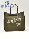 ブルー ドゥ シャフ Bleu de chauffe トートバッグ メンズ BAZAR ブランドロゴプリント コットンキャンバス ダークカーキ ハンドル調節可...