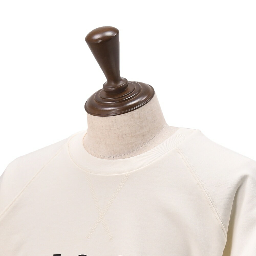 ヌメロ ヴェントゥーノ　　N°21 長袖トレーナー メンズ スウェットシャツ ブランドロゴプリント オフホワイト クルーネック仕様 裏パイル ラグランスリーブ リラックスフィット 国内正規品 でらでら公式 ブランド 3