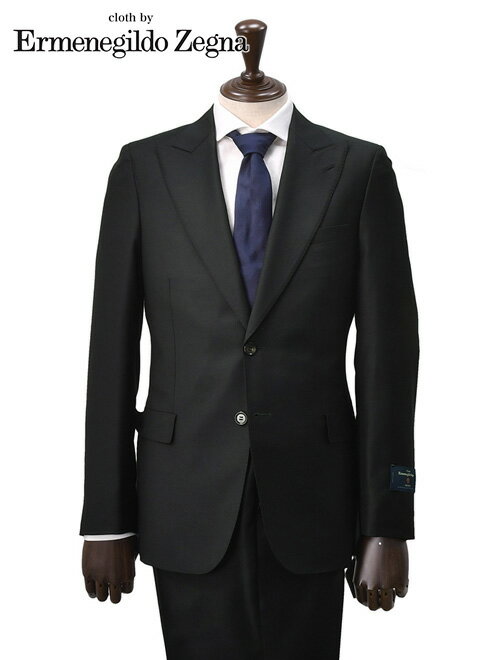 エルメネジルド ゼニア cloth by Ermenegildo Zegna シングルスーツ メンズ 2ボタンフロント ミッドナイト TROFEO トロフェオ ウール エレガント スリムフィット型 Superlativo スペルラティボ 日本製 ブランド