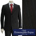 エルメネジルド・ゼニア Cloth by Ermenegildo Zegna エルメネジルド ゼニア　 メンズスーツ ELECTA エレクタ ブラック＆レッド＆ホワイト 3色ストライプ　ウール 2つボタンシングル