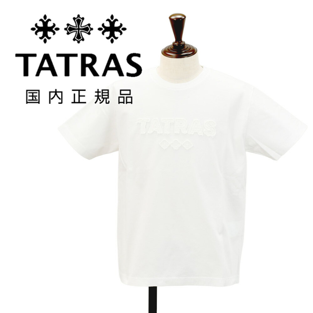 タトラス TATRAS 半袖Tシャツ メンズ アンチェオ ANCEO クルーネックカットソー スーピマコットンジャージー ホワイト 白 裏毛ブランドロゴ レギュラーシルエット 国内正規品 オクテット