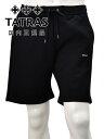 タトラス TATRAS ハーフパンツ メンズ フッサ FUSSA スウェットショーツ ブラック 黒 シルエットコットン エンボスロゴ 裏パイル仕様 ゴムウエスト&ドローコード調節 国内正規品 でらでら公式 ブランド
