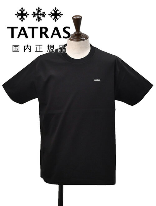 楽天メンズセレクトshopオクテット公式【8のつく日はポイント8倍】タトラス　　TATRAS 半袖Tシャツ メンズ セロ SELO クルーネックカットソー 40ゲージコットン ブラック 黒 胸・首裏エンボスロゴ リラックスフィット 国内正規品 でらでら公式 ブランド