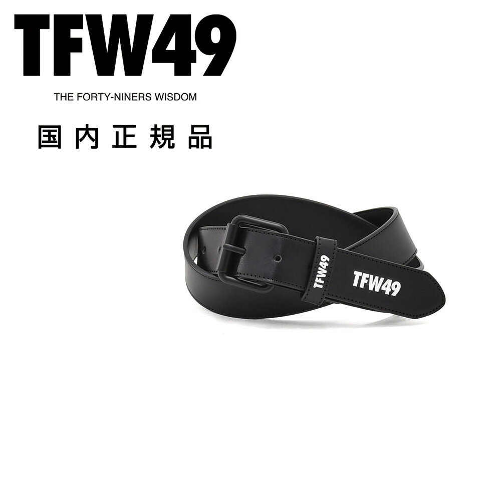 樂天商城 - TFW49　　ティーエフダブリューフォーティーナイン レザー調ベルト メンズ ローラーバックルベルト ブラック 黒 型押しブランドロゴ 5穴調整式 ゴルフ アクティブ 国内正規品 オクテット