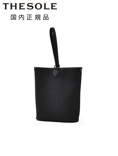 ザソール THE SOLE ワンハンドバッグ メンズ MICHAEL スモールタイプ キャンバス×防水レザー ブラック 黒 内側人工スエード 縦長フォルム 国内正規品 でらでら公式 ブランド
